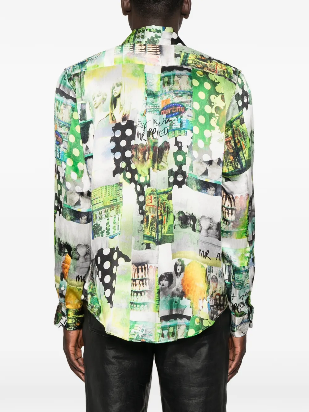 Martine Rose Overhemd met print Groen