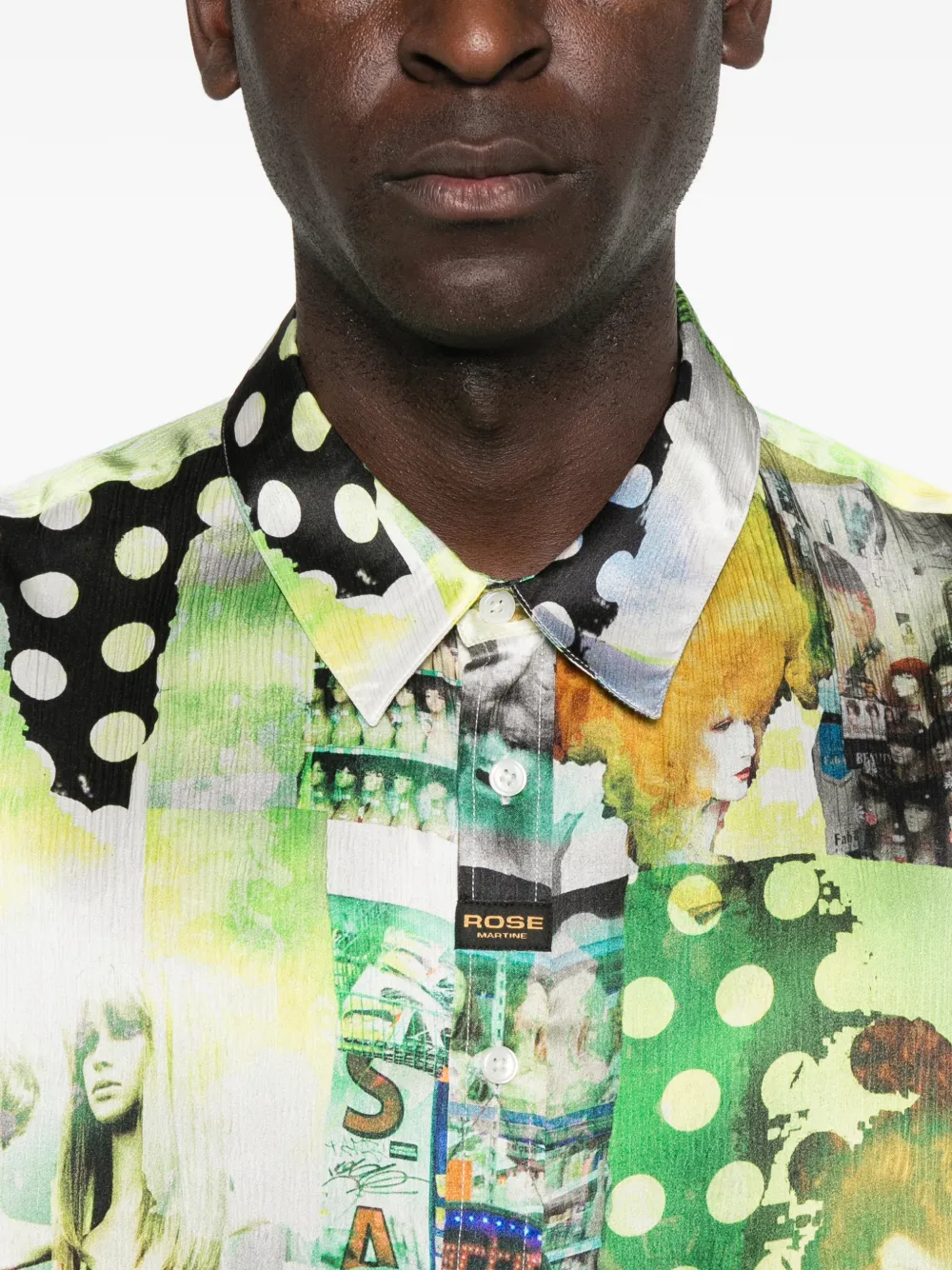 Martine Rose Overhemd met print Groen