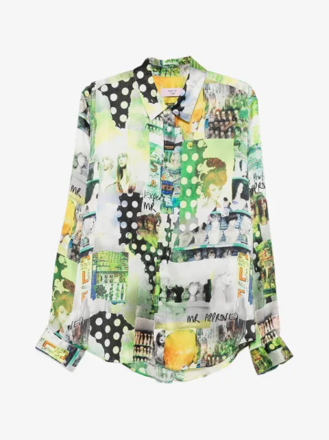 Martine Rose camisa manga larga con estampado gráfico