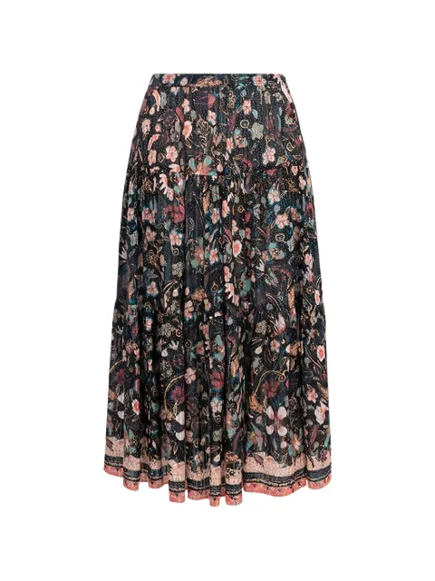Ulla Johnson floral-print tiered skirt