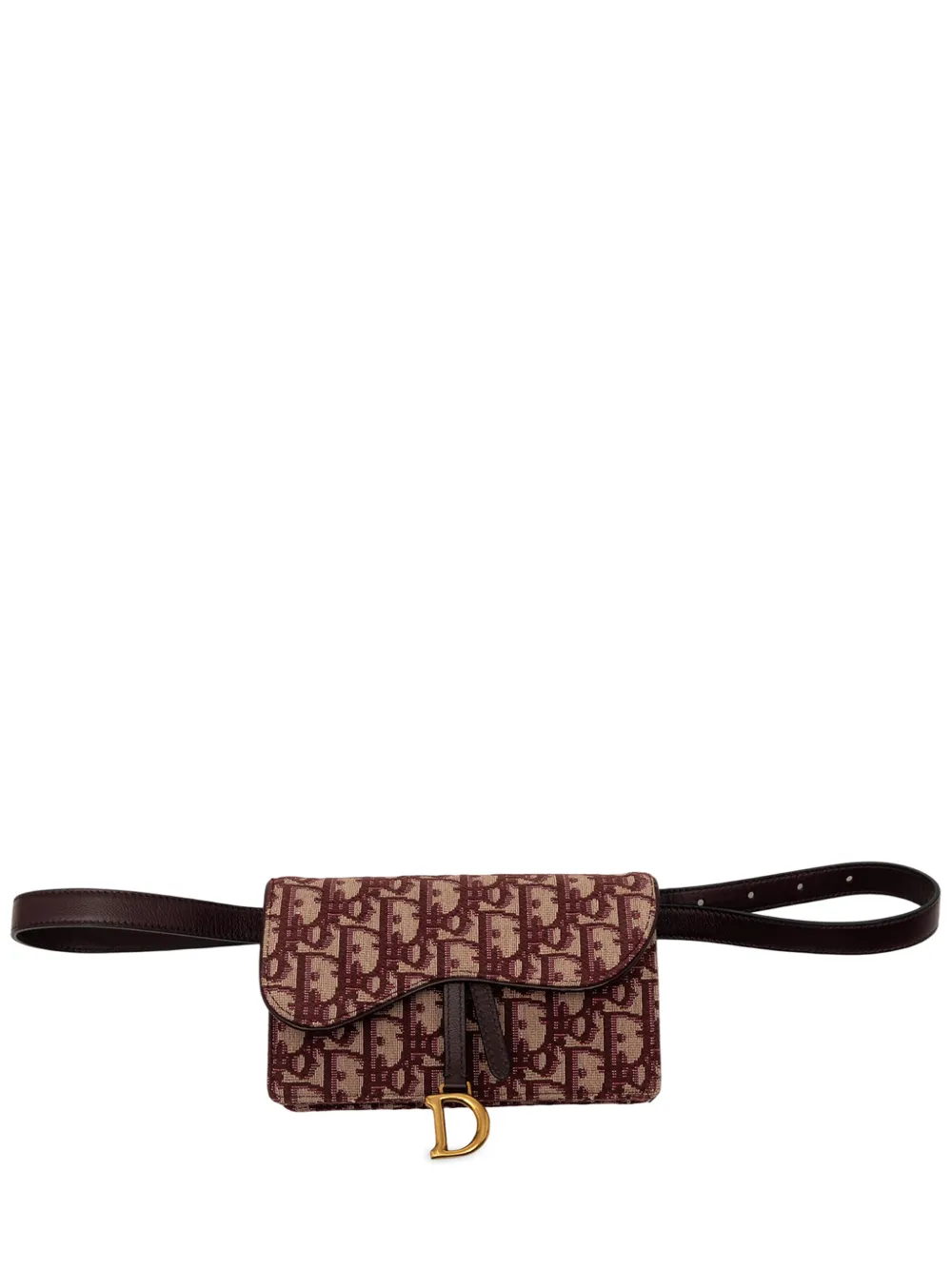 Christian Dior Pre-Owned 2019 Oblique Canvas Saddle belt bag - Rosso