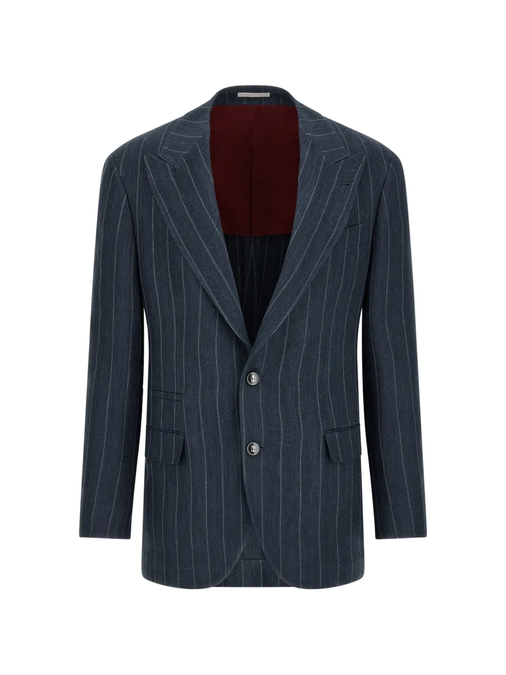 Brunello Cucinelli pinstriped blazer - Blu
