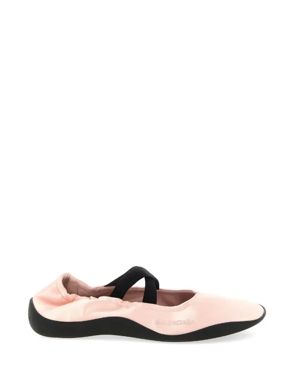 Balenciaga Shibuya Elasticated Ballet Flats in Pink