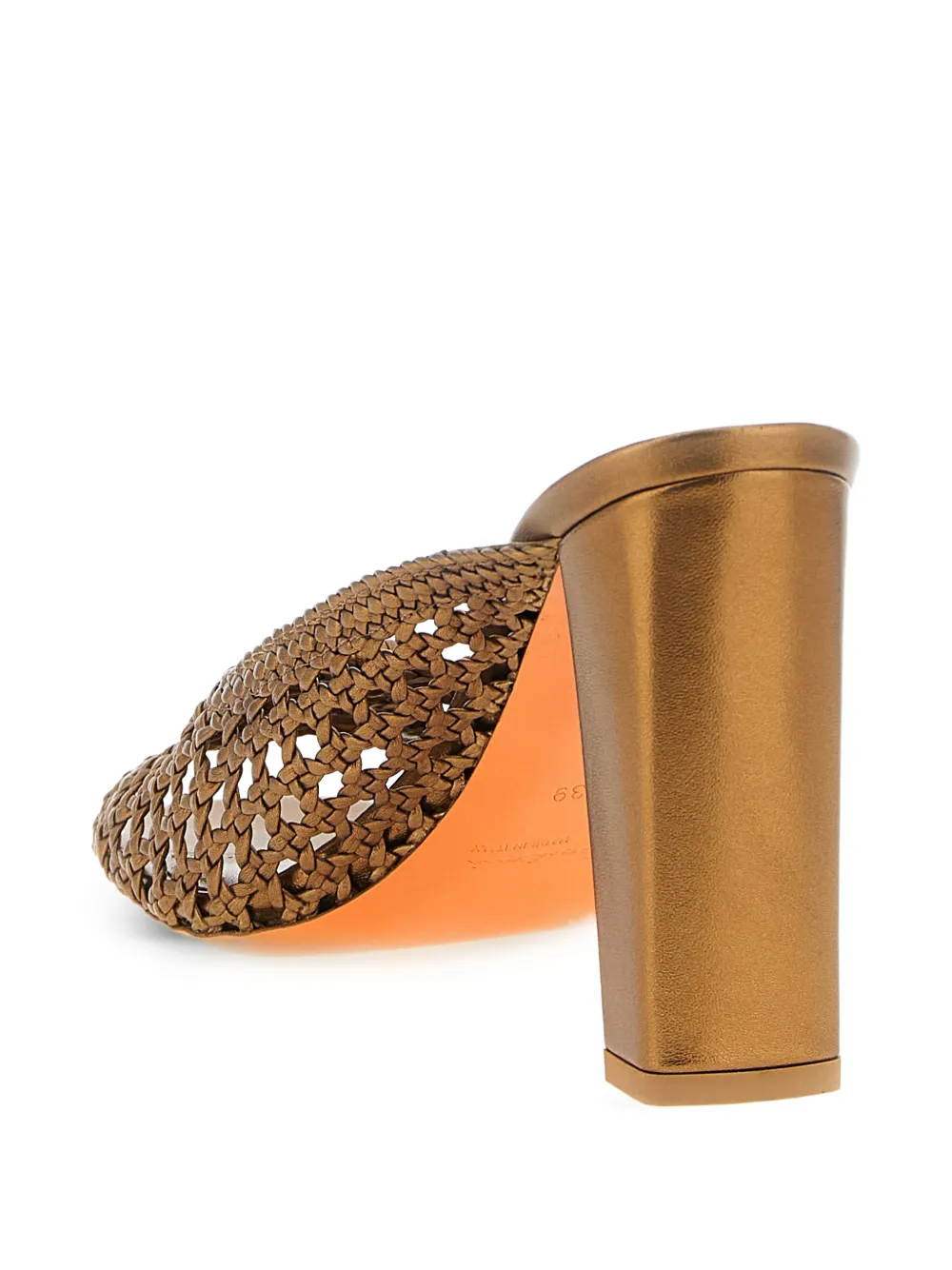 Santoni woven leather sandals Bruin