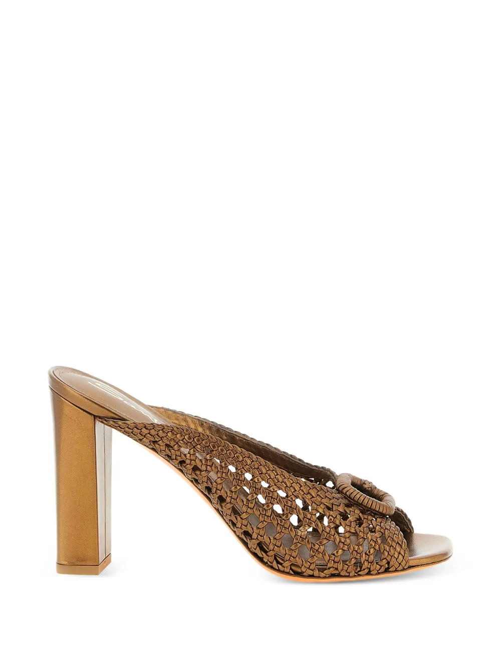 Santoni woven leather sandals Bruin