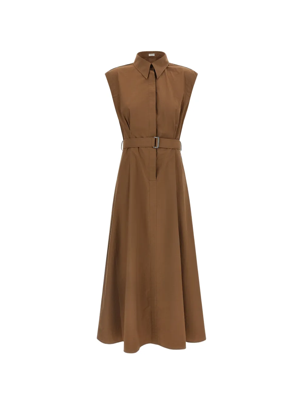 Brunello Cucinelli belted midi dress - Braun