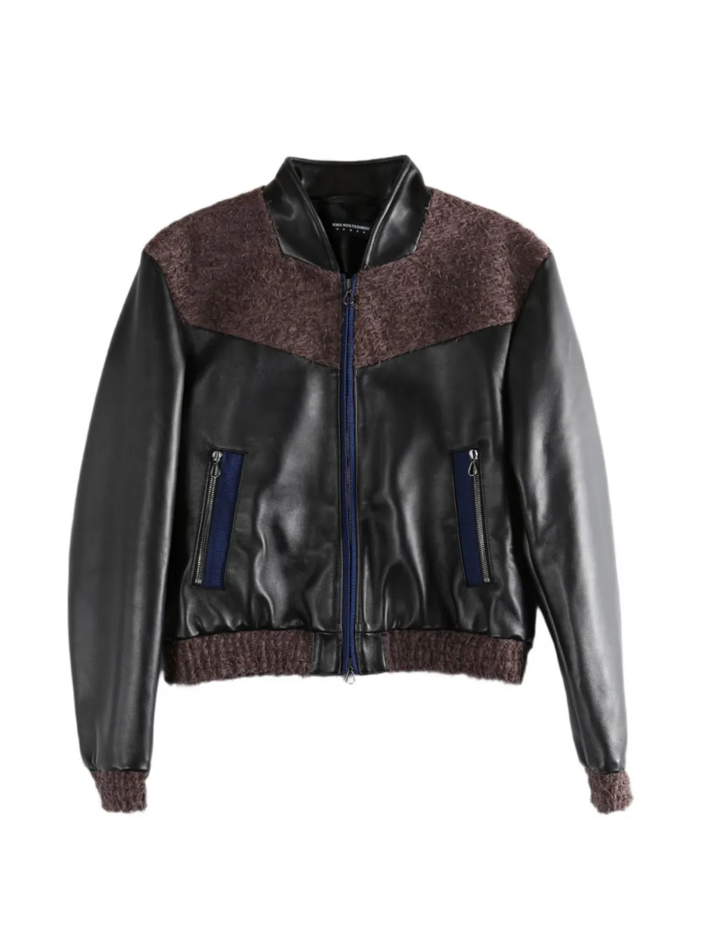 Kiko Kostadinov fleece-panelled zip-up jacket - Schwarz
