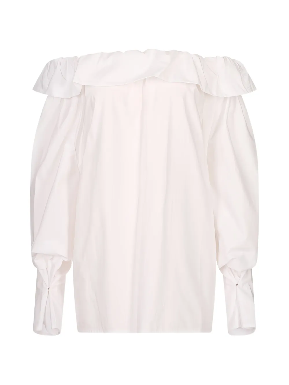 MSGM off-shoulder ruffled blouse - Weiß