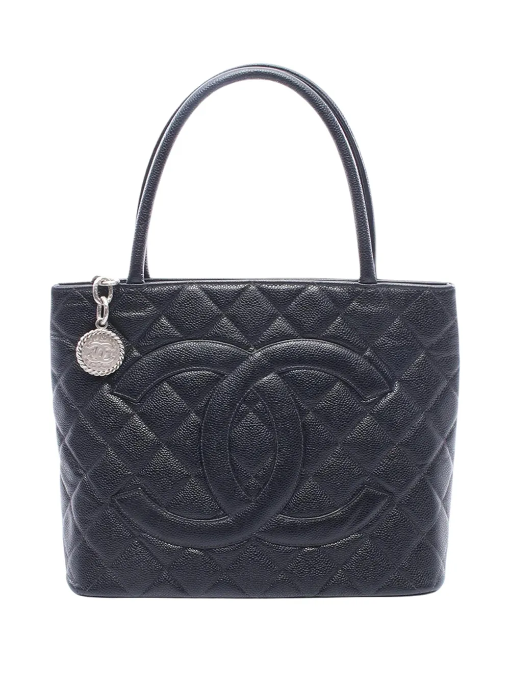 CHANEL Pre-Owned 2002-2003 Caviar Medallion tote bag - Nero