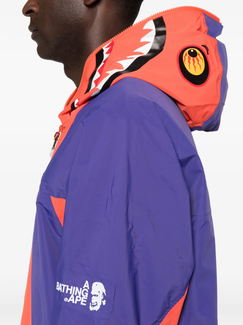 A BATHING APE x Kazuki Kuraishi jack met lange mouwen Blauw