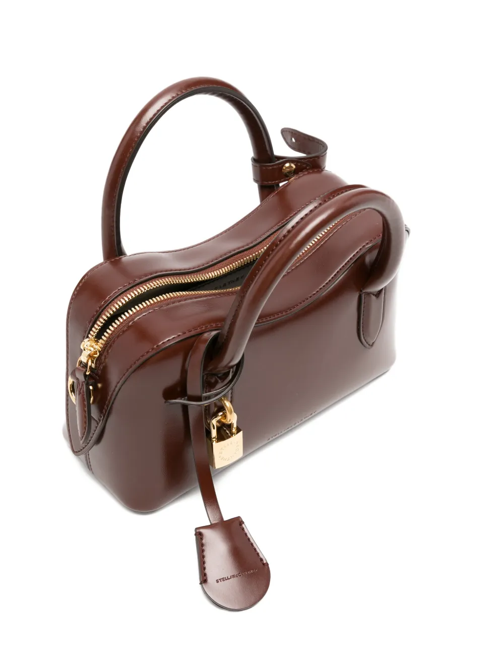 Stella McCartney Kleine Ryder shopper met hangslot Bruin