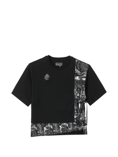 Musium Div. graphic-print pleated T-shirt
