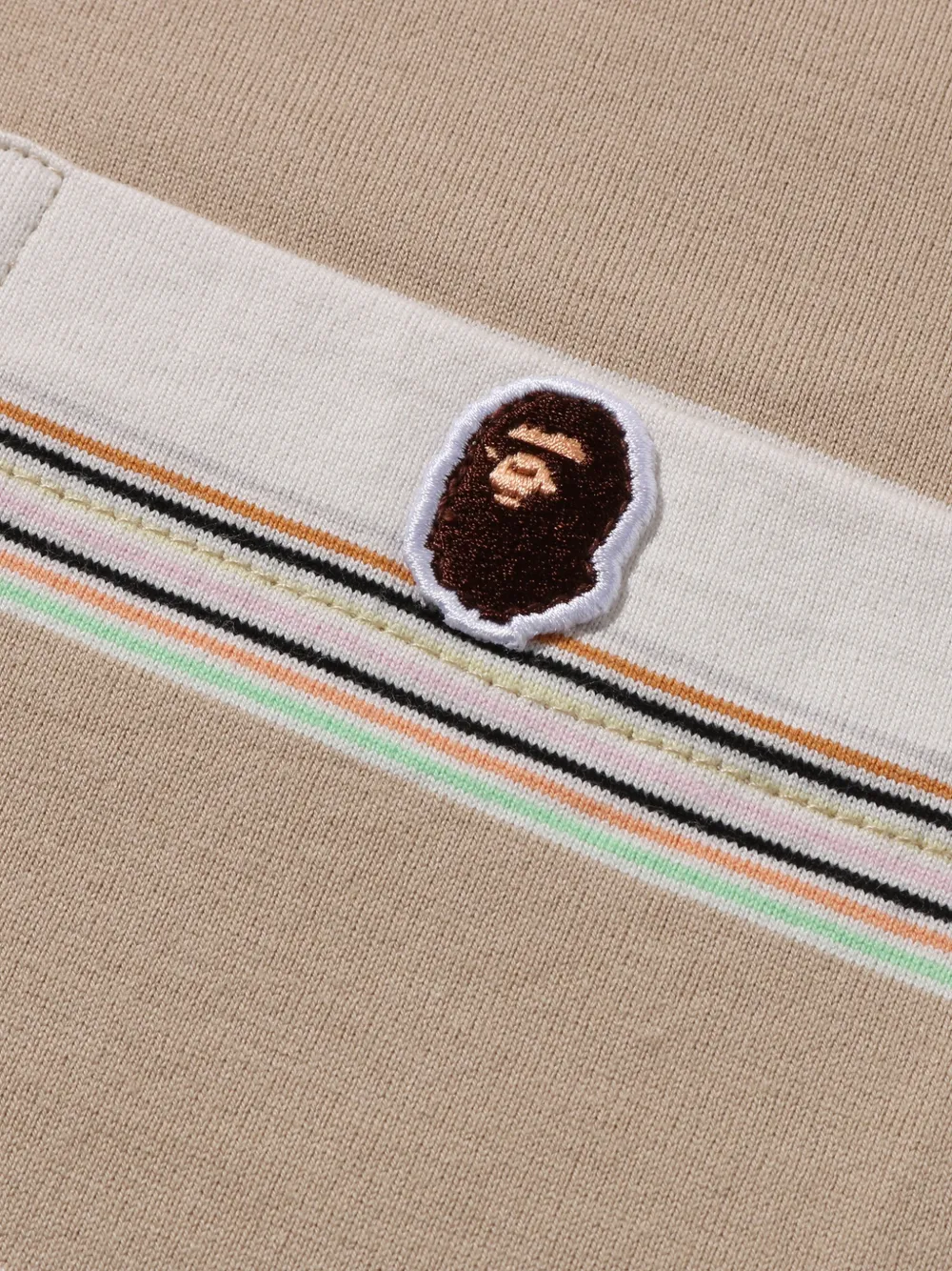 A BATHING APE Gestreept T-shirt Beige