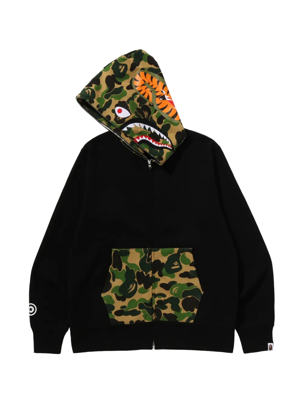 A BATHING APE® camouflage-print hoodie - Black
