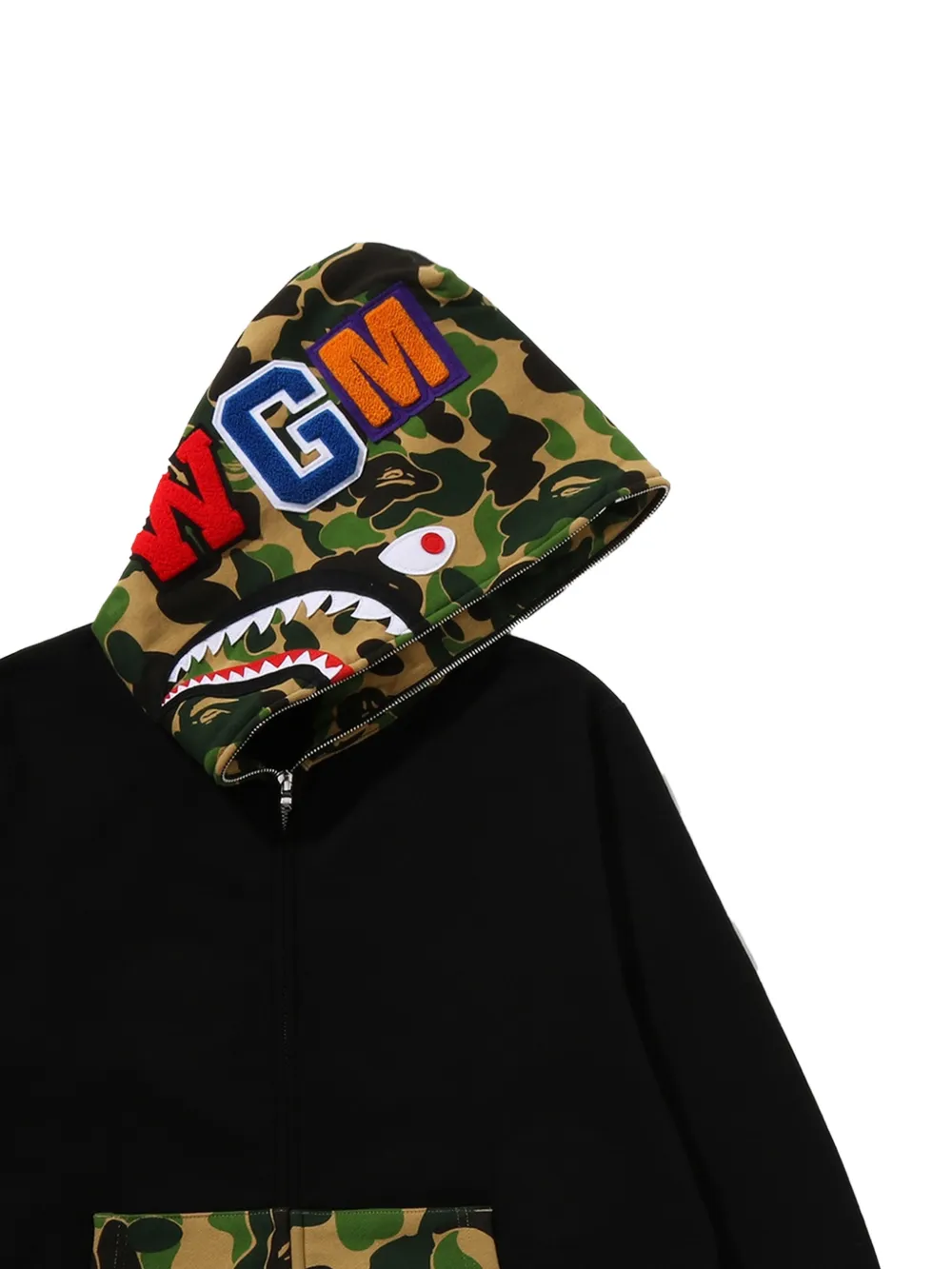 A BATHING APE Hoodie met camouflageprint Zwart