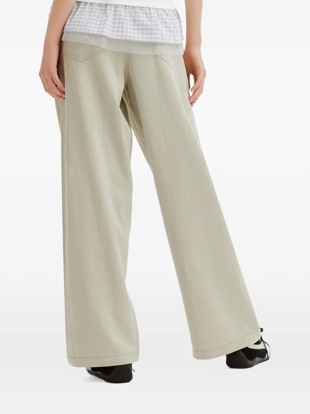 Mini Cream Broek met wijde pijpen Beige