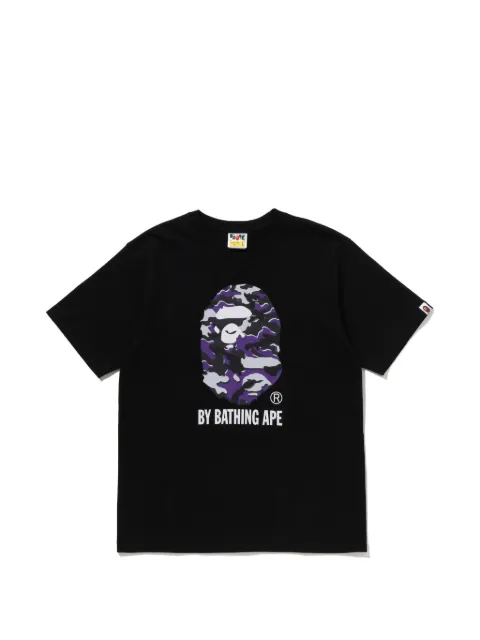 A BATHING APE® Glitch Woodlandg camo-print logo-print T-shirt