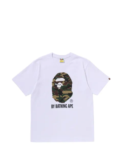 A BATHING APE® camouflage-print logo-print T-shirt