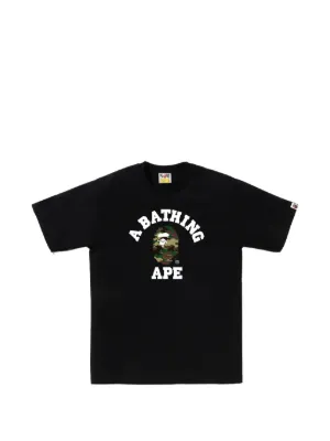 A BATHING APE® Ape Head カモフラージュ Tシャツ | ブラック