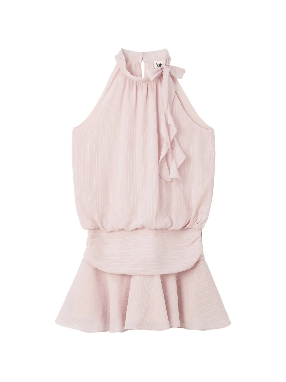 b+ab ruffled bow-detail mini dress - Rosa