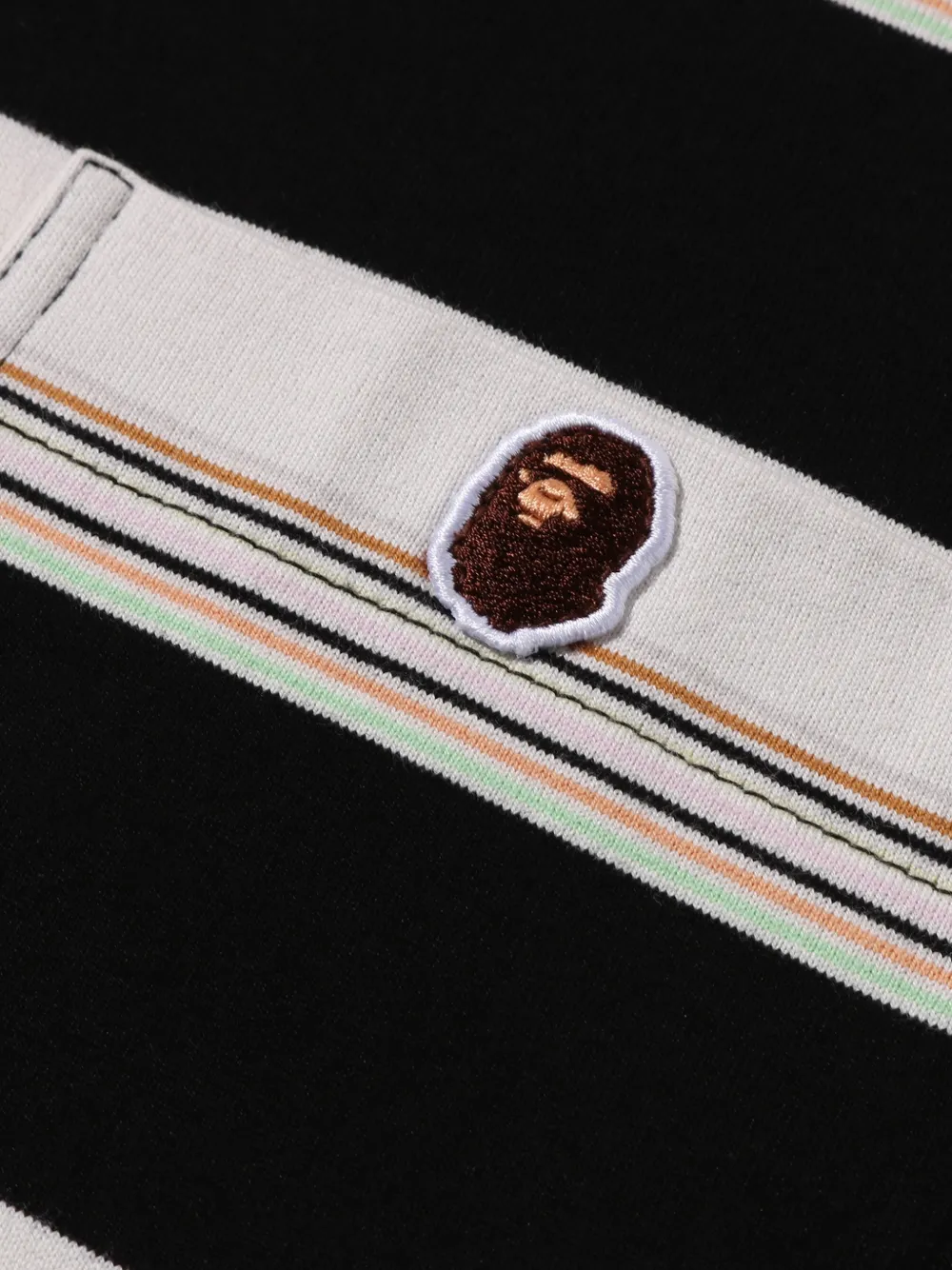 A BATHING APE T-shirt met gestreepte zak Zwart