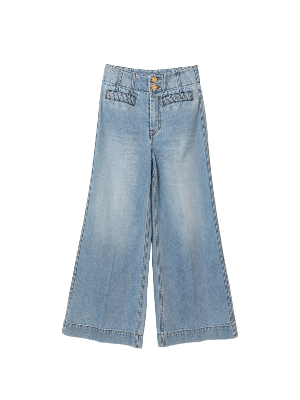 ZIMMERMANN Ausgeblichene Wide-Leg-Jeans - Blau