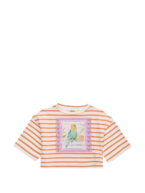 MAISON MANGOSTAN KIDS top corto con pájaros estampados