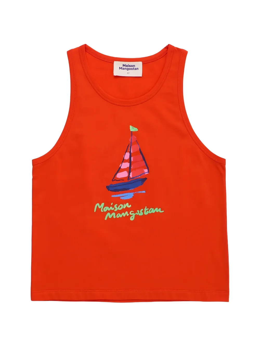 MAISON MANGOSTAN KIDS Barcos tank top - Arancione