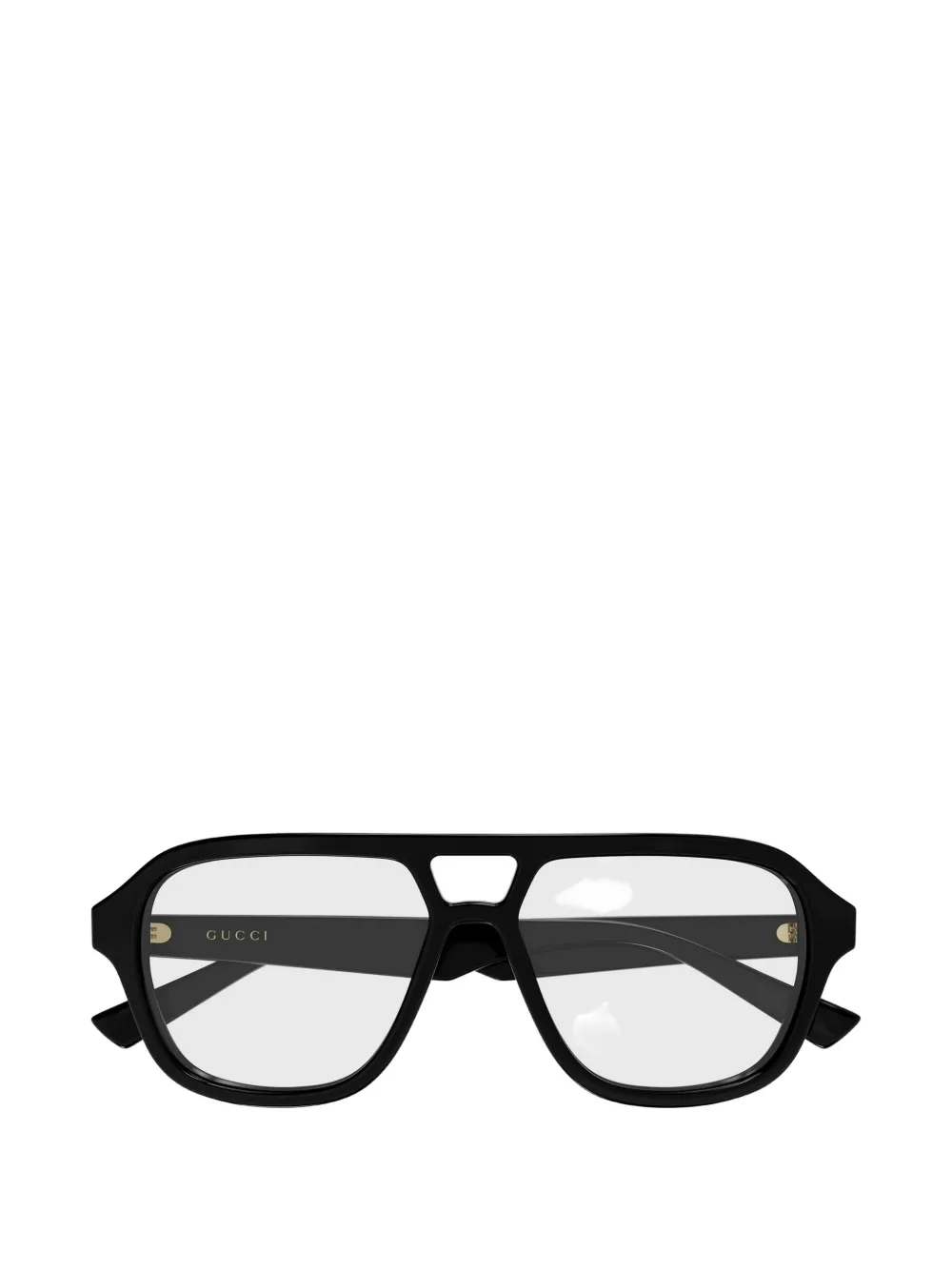 Gucci Eyewear double-bridge pilot-frame glasses - Nero