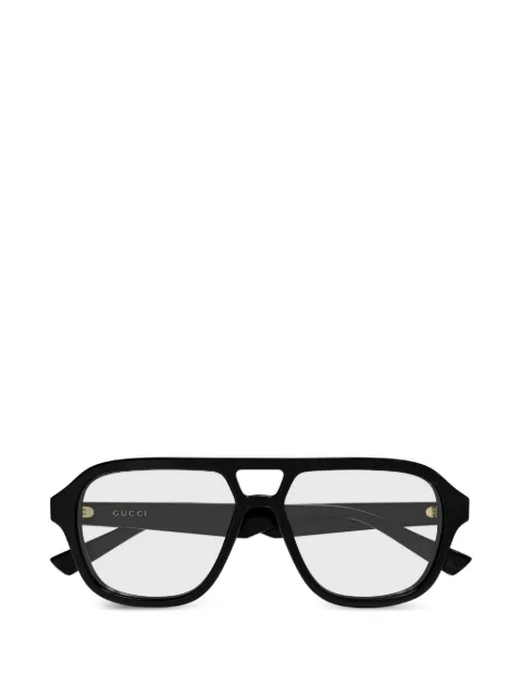 Gucci Eyewear double-bridge pilot-frame glasses
