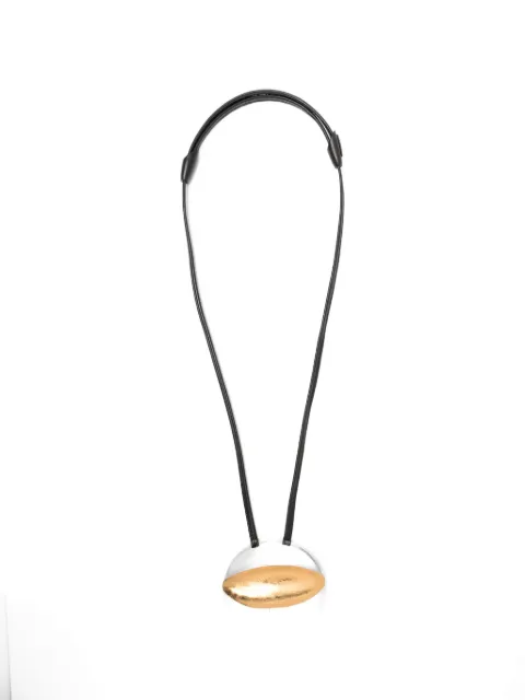 Monies Isola foil-detail disc necklace