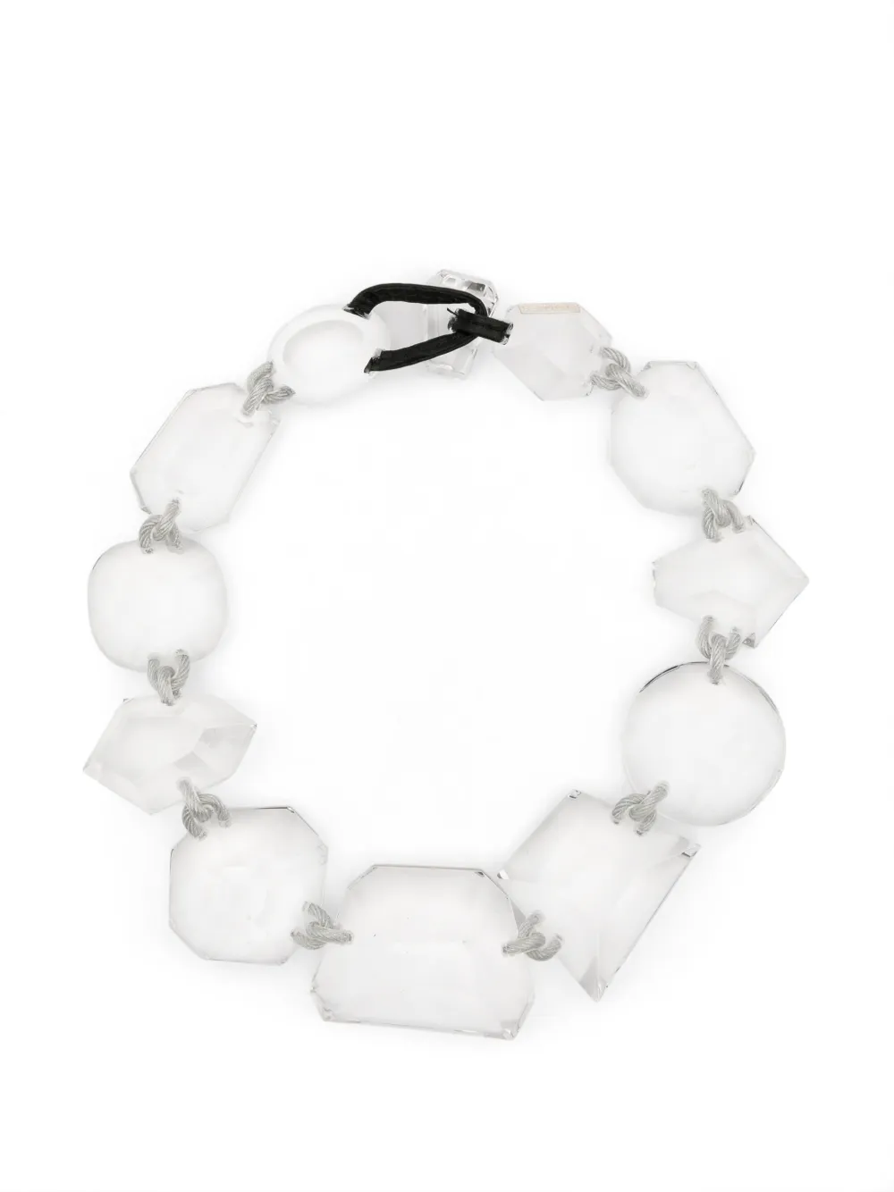 Monies Bina faceted-bead necklace - Weiß