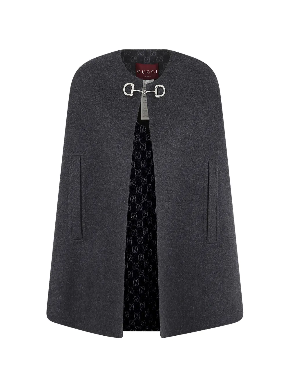 Gucci Horsebit reversible cape - Grau