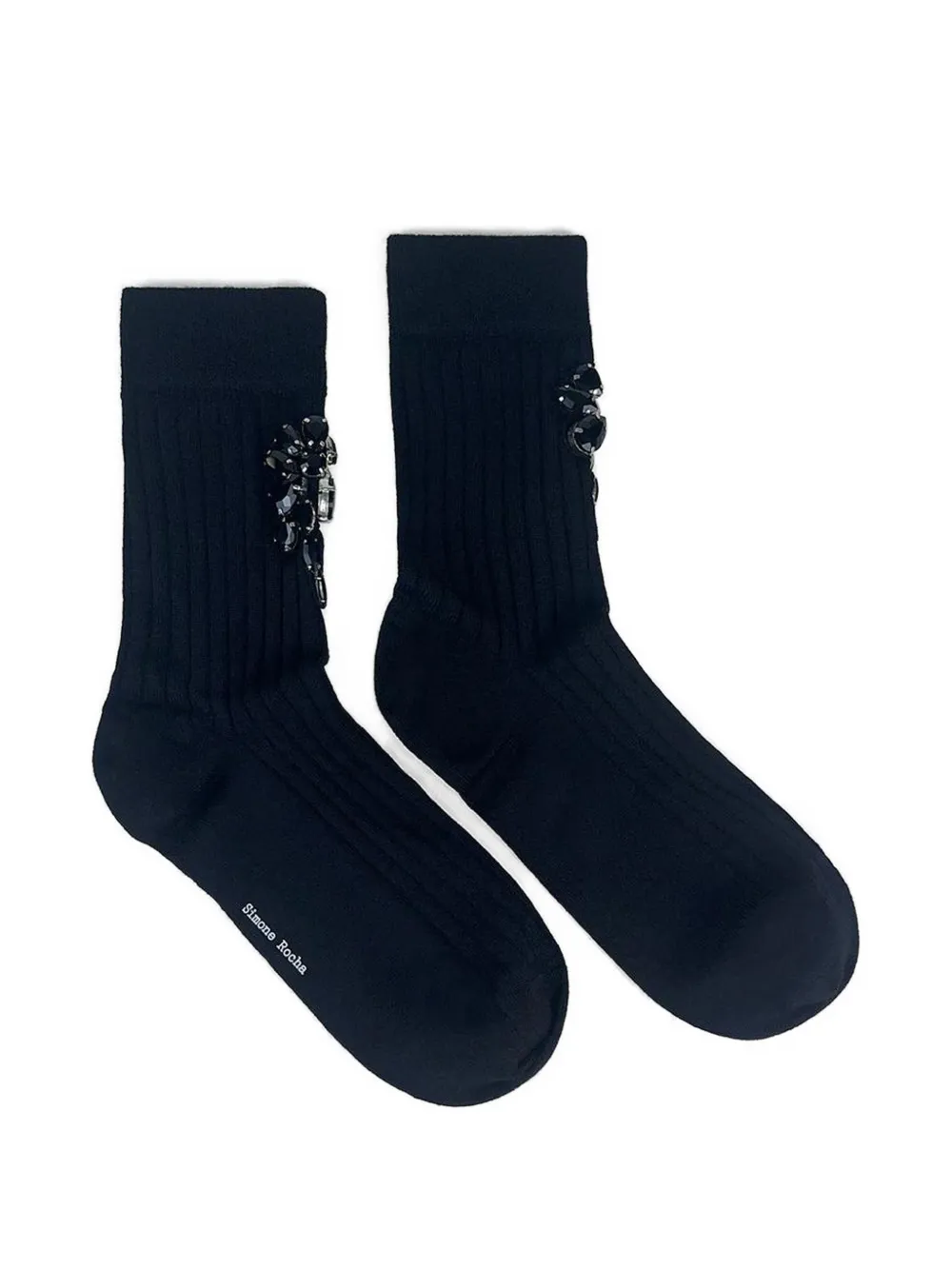 Simone Rocha crystal-embellished Poppy socks - Nero