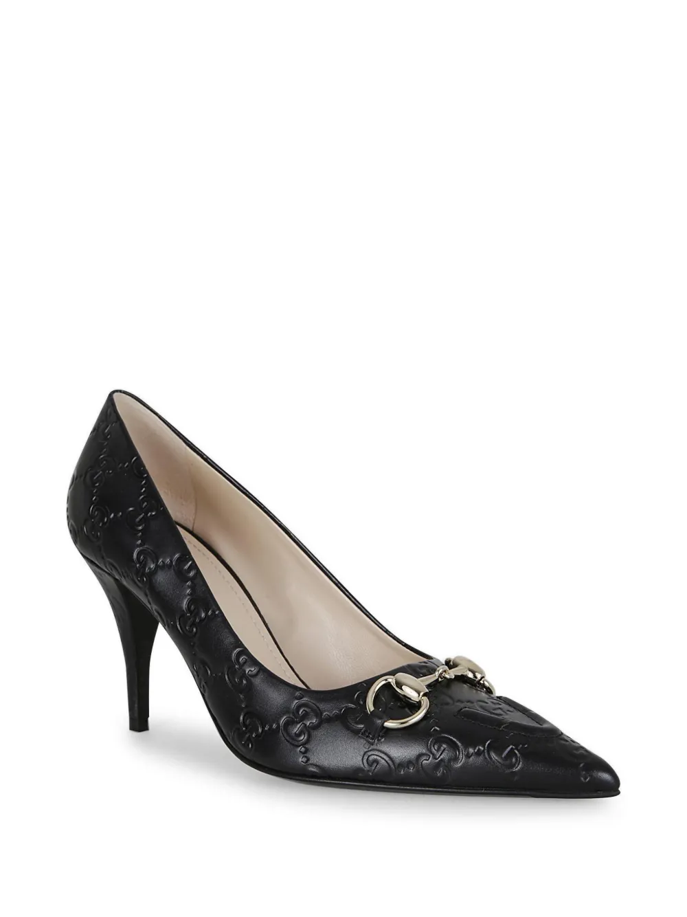 Gucci 8.5cm Horsebit-appliqué pumps Zwart