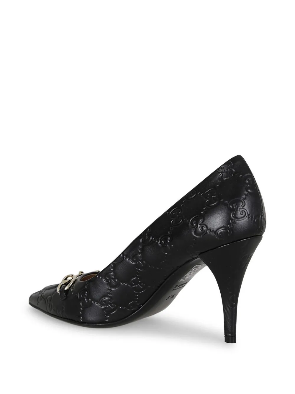 Gucci 8.5cm Horsebit-appliqué pumps Zwart