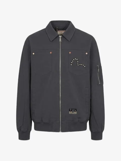 EVISU Metal Studs Bomberjacke mit grafischem Print