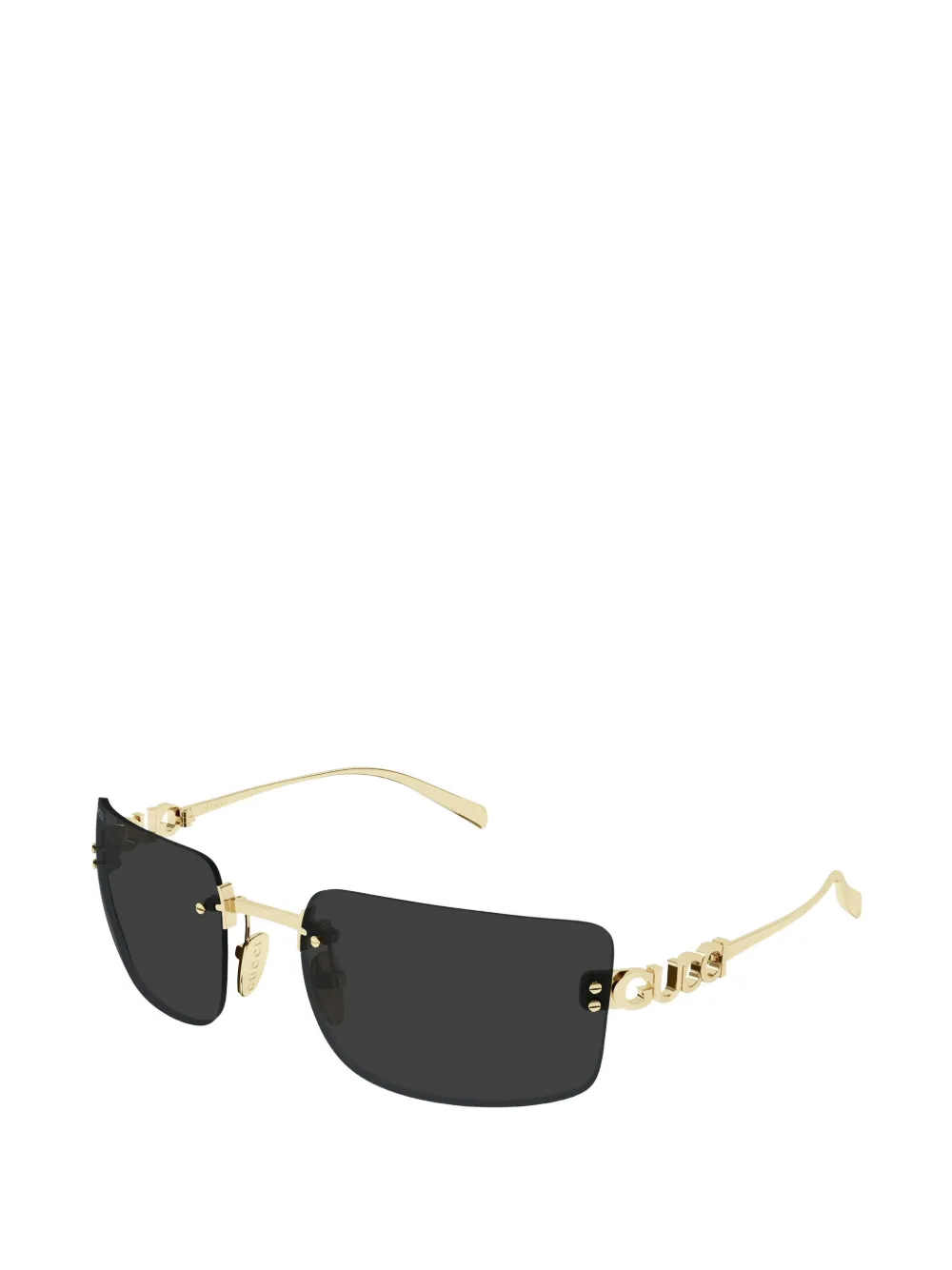Gucci Eyewear Zonnebril met vierkant montuur Goud