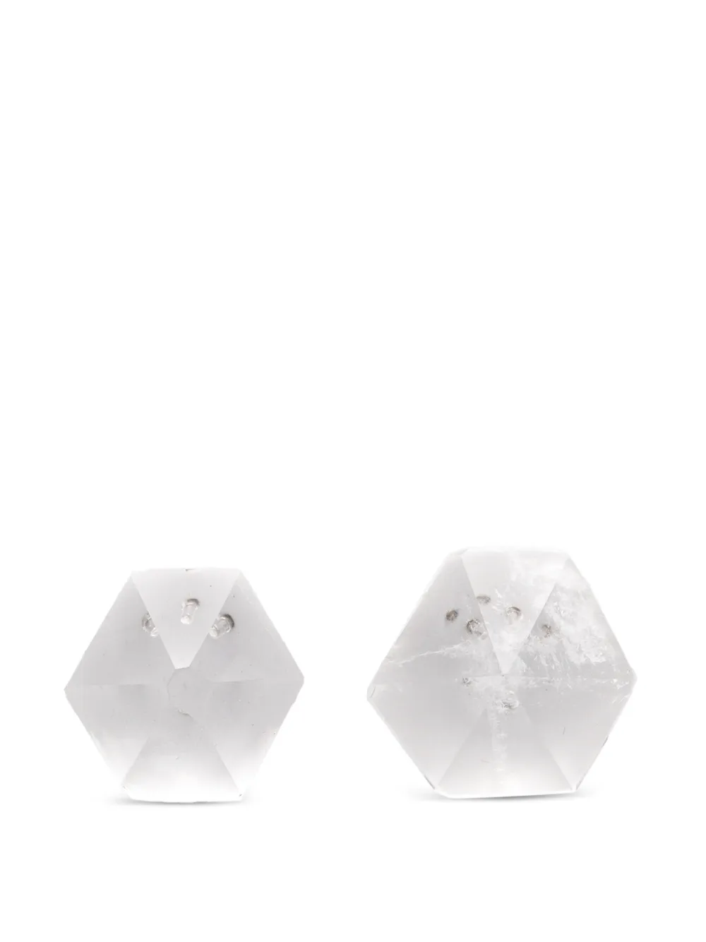 Monies Faceted Crystal Earrings In Metallic