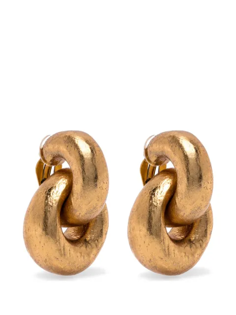 Monies interlocked-link clip-on earrings