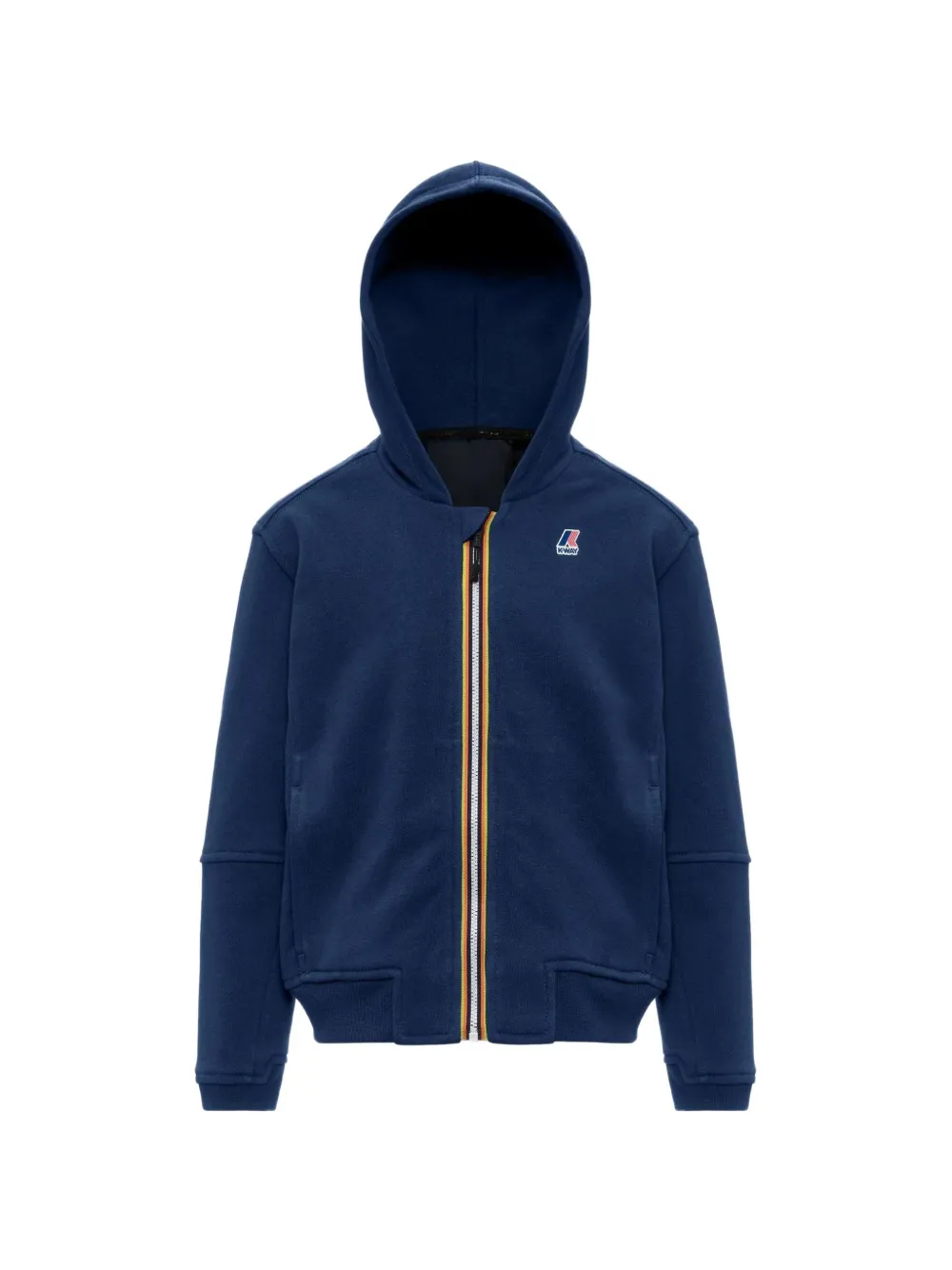 K Way Kids P. Pros Pc logo-patch zip-up hoodie - Blu
