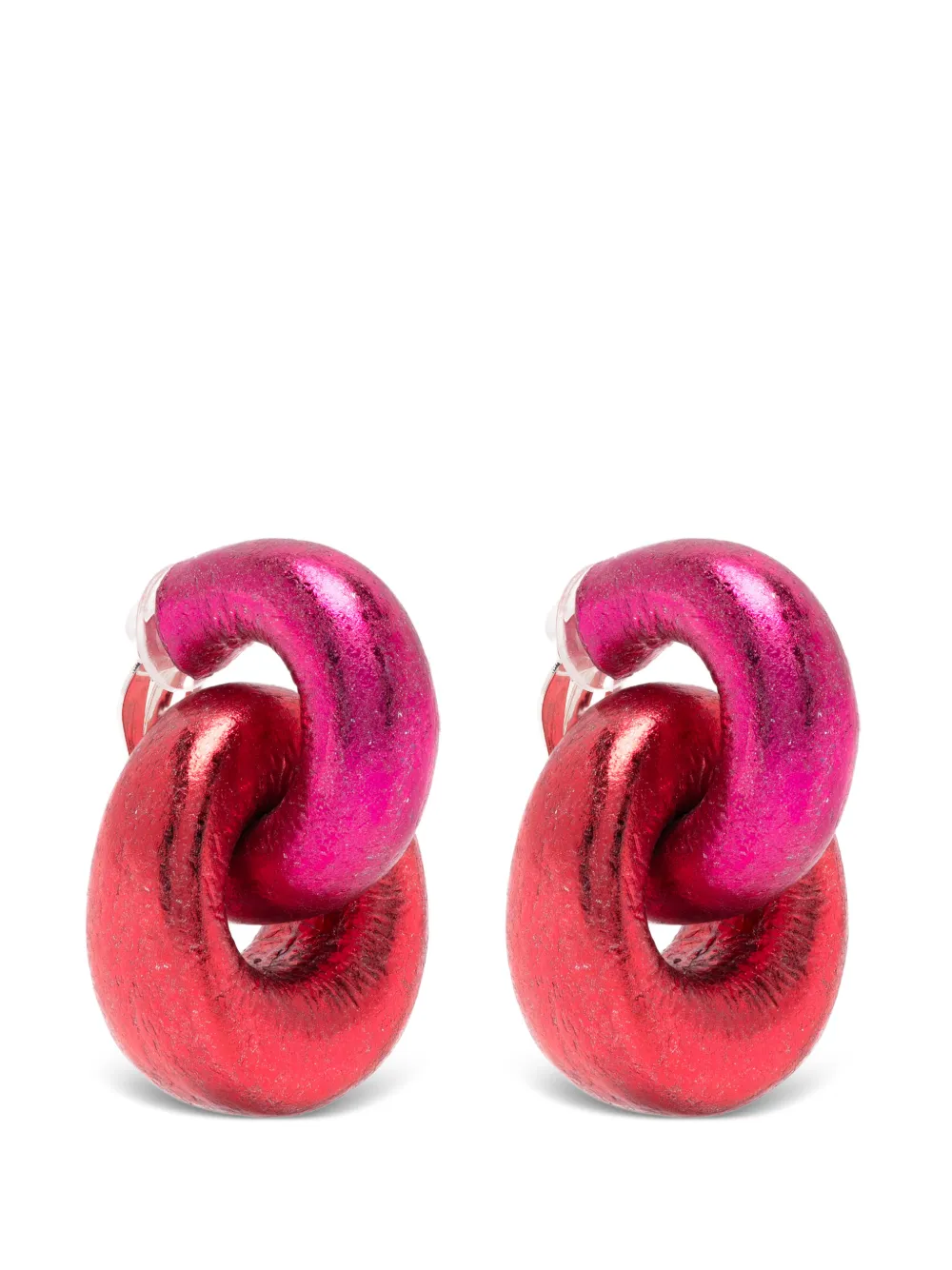 Monies metallic-finish clip-on earrings - Rosa