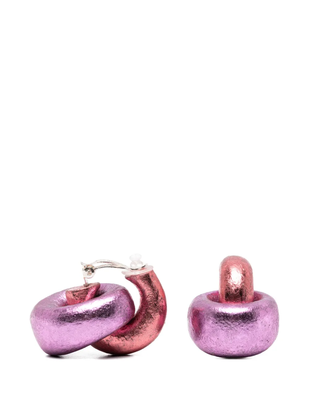 Monies Metallic-effect Interlocking Earrings In Multi