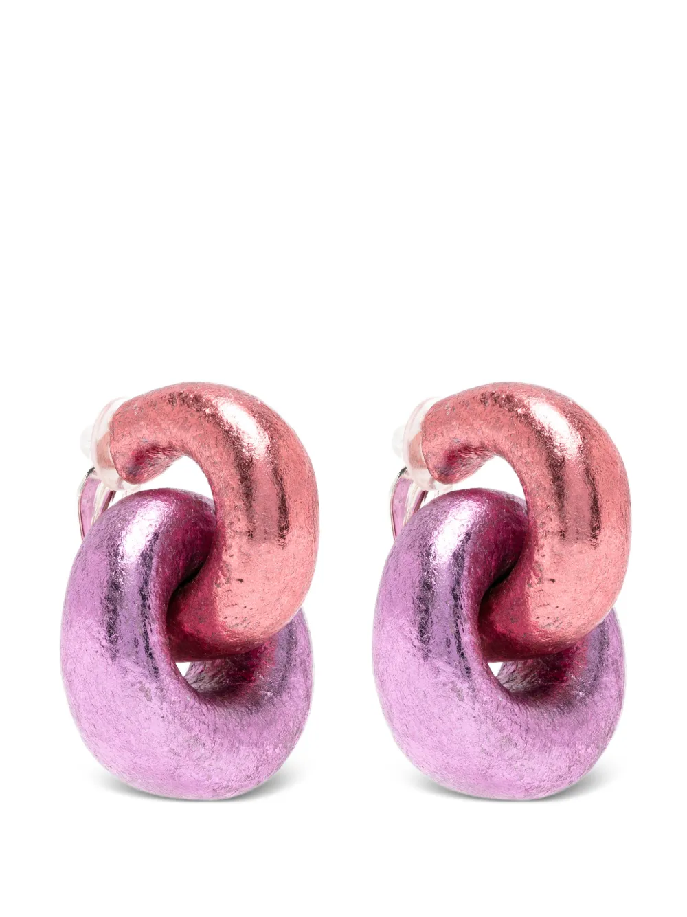 Monies Metallic-effect Interlocking Earrings In Multi