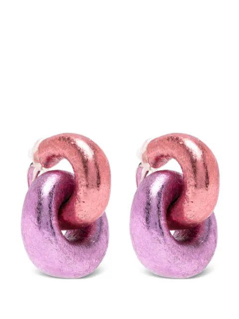 Monies metallic-effect interlocking earrings