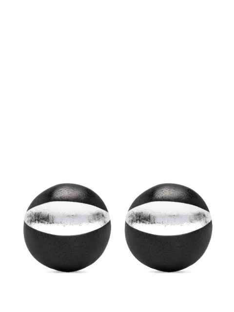 Monies Sirone foil-detail circular earrings