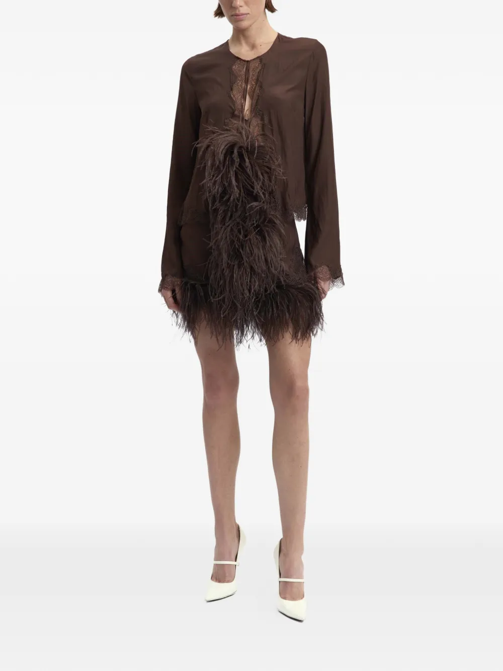 16Arlington Zelmi Mini Skirt in Brown, view 2