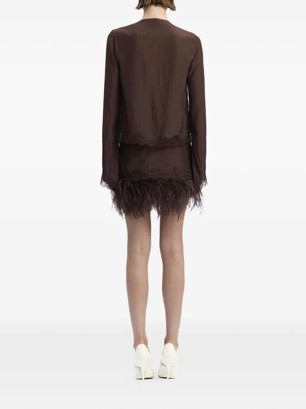 16Arlington Zelmi Mini Skirt in Brown, view 4