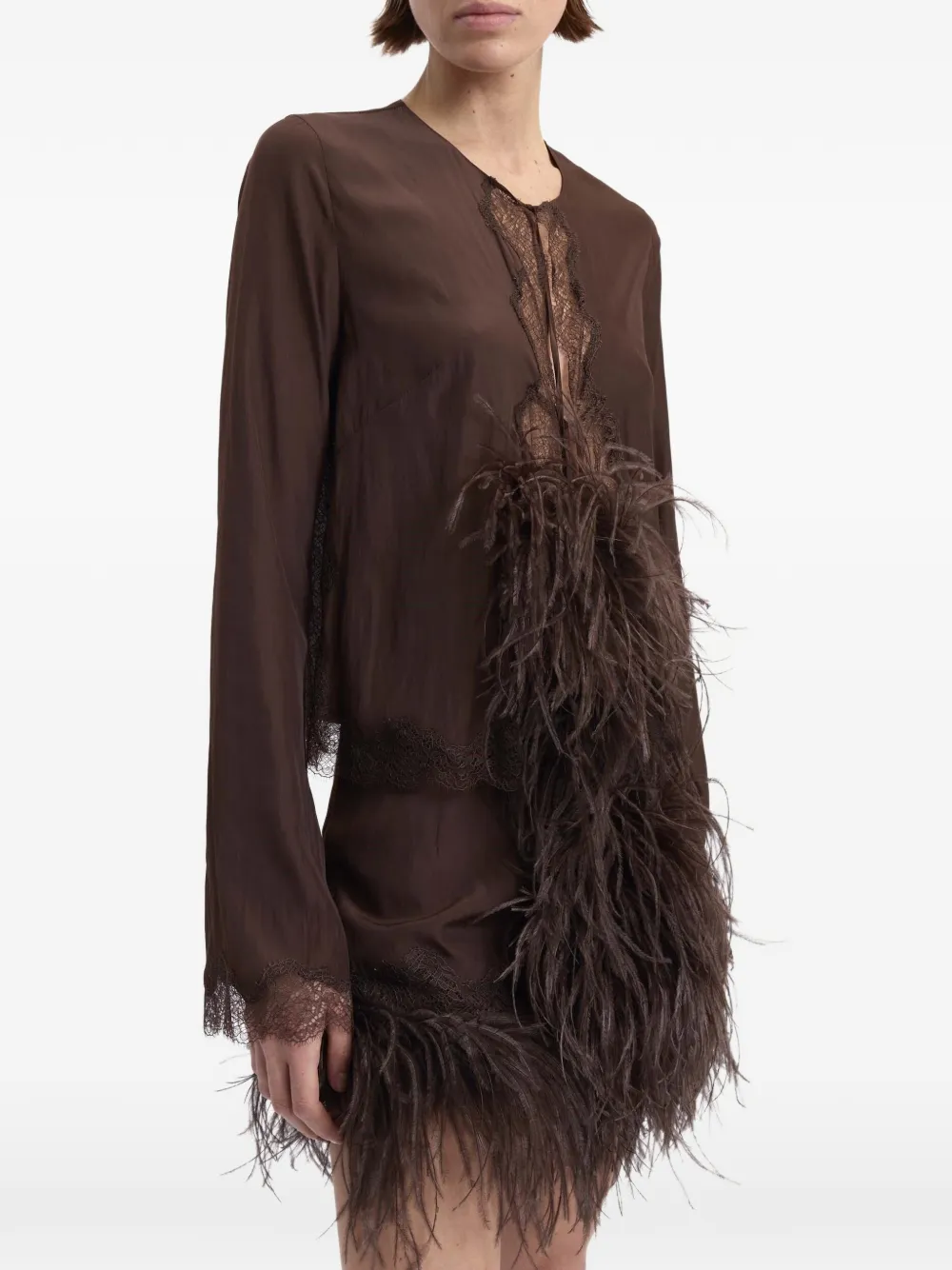 16Arlington Zelmi Mini Skirt in Brown, view 5