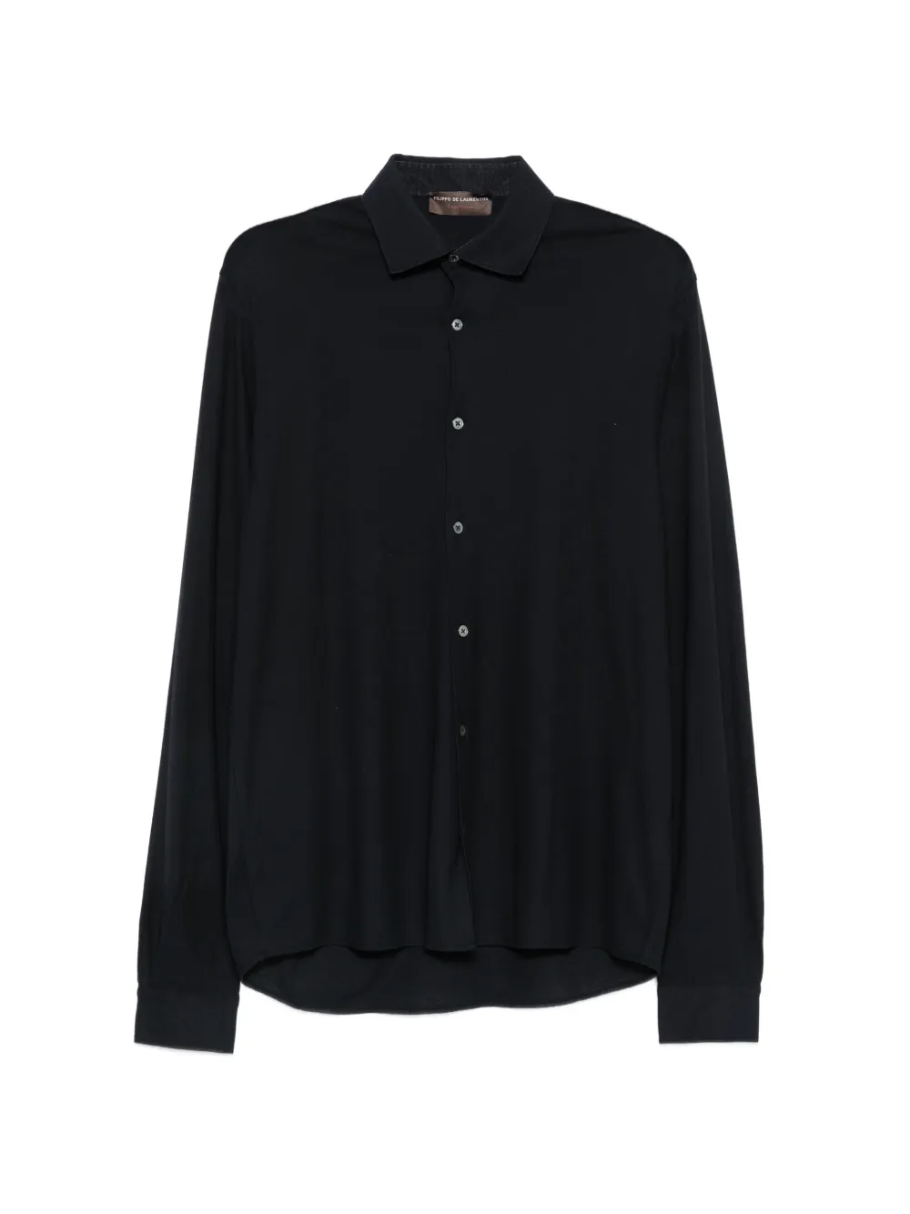 Filippo De Laurentiis button-fastening curved-hem shirt - Blu